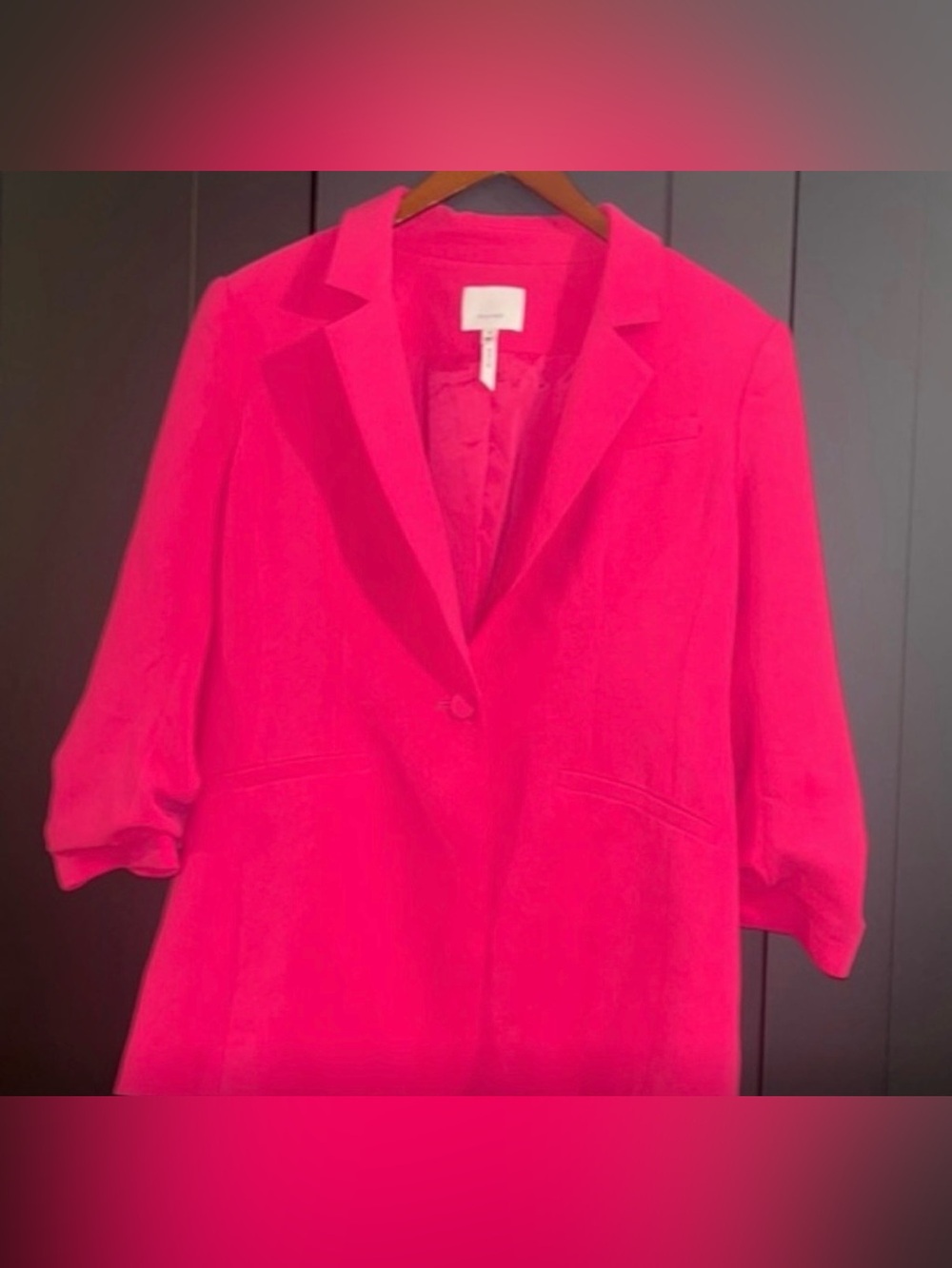 Cinq a Sept Women's Hot Pink Single-Button Blazer Jacket